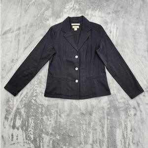Vintage‎ Tommy Bahama Jacket Womens 2 Black Stretch Cotton Preppy Lightweight